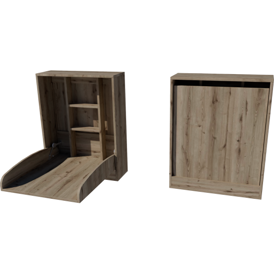 Falra szerelhető pelenkázó 66x83x84 méretben. Gesztenye színben Falra szerelhető pelenkázó 66x83x84 méretben. Gesztenye színben