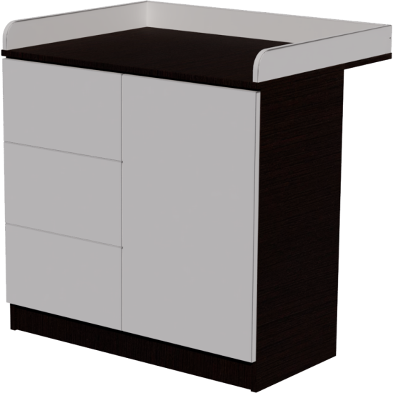 Peti pelenkázó 90x40x85-ös méretben. Wenge-fehér színben Peti pelenkázó 90x40x85-ös méretben. Wenge-fehér színben