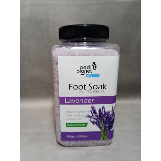 PEDI PLANET LEVENDULÁS FÜRDŐSÓ LÁBÁZTATÁSHOZ TEAFAOLAJJAL 950G PEDI PLANET LEVENDULÁS FÜRDŐSÓ LÁBÁZTATÁSHOZ TEAFAOLAJJAL 950G