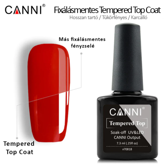 CANNI - Tempered Top gel fényzselé 7.3 ml CANNI - Tempered Top gel fényzselé 7.3 ml
