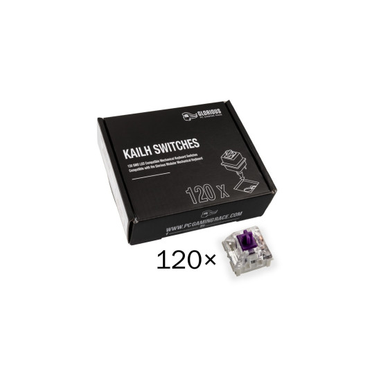Billentyűzet kiegészítő Glorious Kailh Pro Purple Switch Tapintható Halk (120db) Billentyűzet kiegészítő Glorious Kailh Pro Purple Switch Tapintható Halk (120db)
