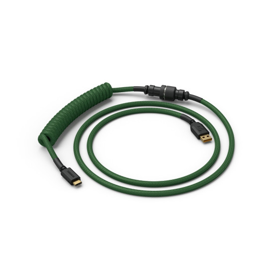 Billentyűzet kiegészítő Glorious Coiled Cable Forest Green USB-C Spirálkábel Zöld Billentyűzet kiegészítő Glorious Coiled Cable Forest Green USB-C Spirálkábel Zöld