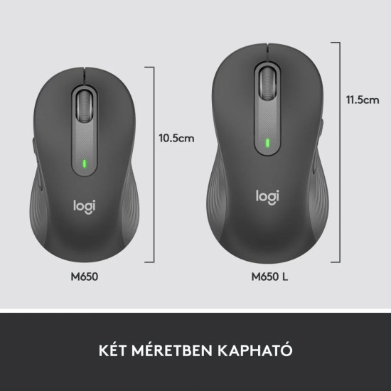 Egér Logitech Signature M650 for Business Optikai Wireless Grafitszürke Egér Logitech Signature M650 for Business Optikai Wireless Grafitszürke