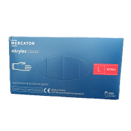 Púdermentes nitril kesztyű Mercator Nitrylex Classic L - 100 db