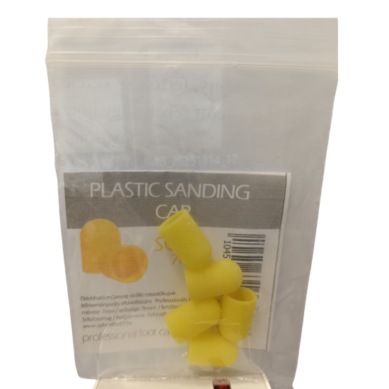 Pedi Planet műanyag csiszoló kupak 7mm Finom -5db-