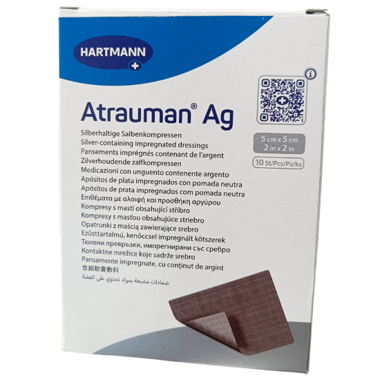 Atrauman® Ag ezüsttartalmú sebfedő 5x5 cm; 1db