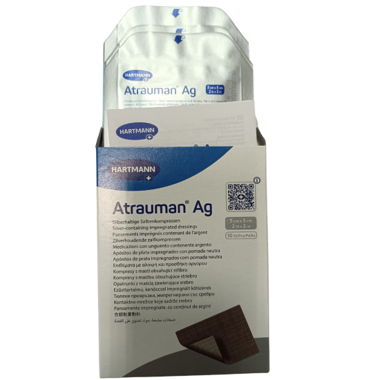 Atrauman® Ag ezüsttartalmú sebfedő 5x5 cm; 1db
