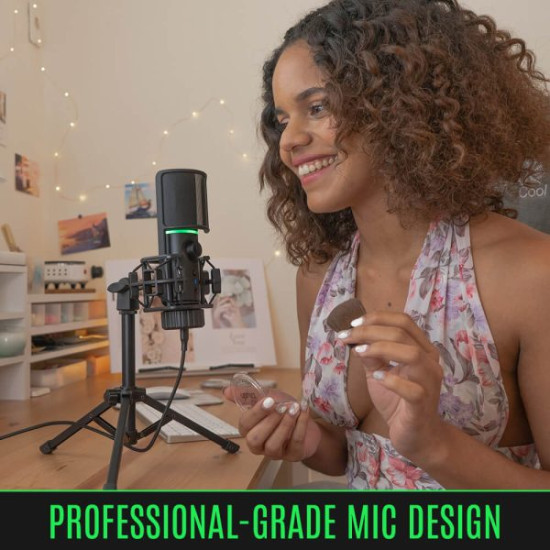 Mikrofon Streamplify MIC RGB Tripod kardioid kondenzátor USB Fekete Mikrofon Streamplify MIC RGB Tripod kardioid kondenzátor USB Fekete