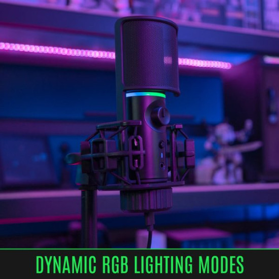 Mikrofon Streamplify MIC RGB Tripod kardioid kondenzátor USB Fekete Mikrofon Streamplify MIC RGB Tripod kardioid kondenzátor USB Fekete
