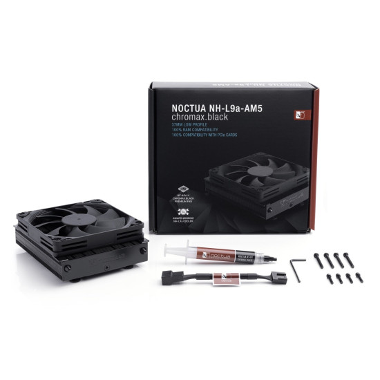 Processzor hűtő Noctua NH-L9A-AM5 9cm AMD AM5 Chromax Black Processzor hűtő Noctua NH-L9A-AM5 9cm AMD AM5 Chromax Black