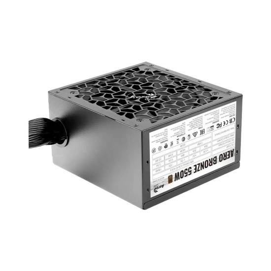 Tápegység Aerocool AERO Bronze 550W 12cm ATX BOX 80+ Bronz Tápegység Aerocool AERO Bronze 550W 12cm ATX BOX 80+ Bronz