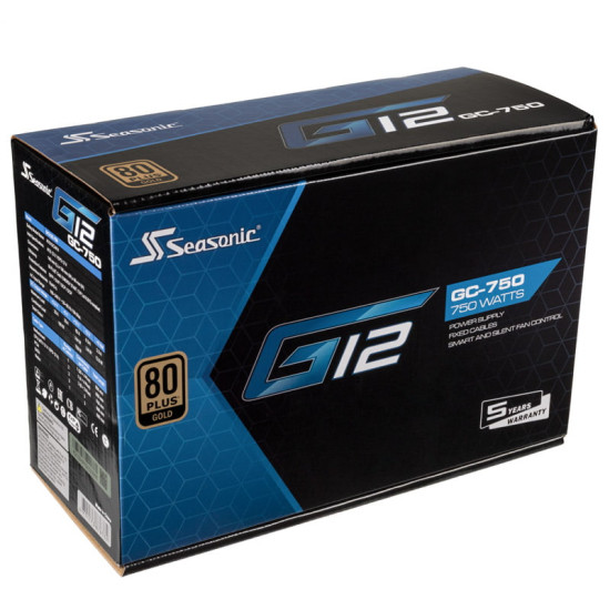 Tápegység Seasonic G12 GC-750 750W 12cm ATX BOX 80+ Gold Tápegység Seasonic G12 GC-750 750W 12cm ATX BOX 80+ Gold