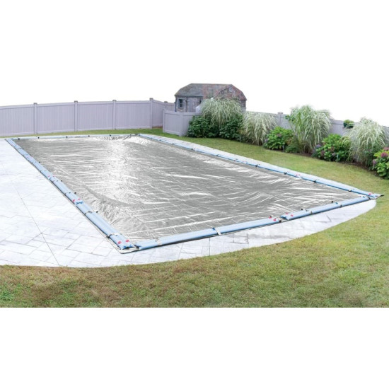 Téli védőtakaró földbe süllyesztett medencékhez, Silverado, négyszög alakú, 7.0 x 3.5 m medencéhez, ezüst/fekete Téli védőtakaró földbe süllyesztett medencékhez, Silverado, négyszög alakú, 7.0 x 3.5 m medencéhez, ezüst/fekete