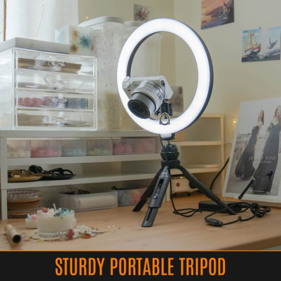 Körlámpa Streamplify Light 10 26cm 10W 480 Lumen + kamera tartó Körlámpa Streamplify Light 10 26cm 10W 480 Lumen + kamera tartó